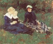 Mary Cassatt On the Meadow painting